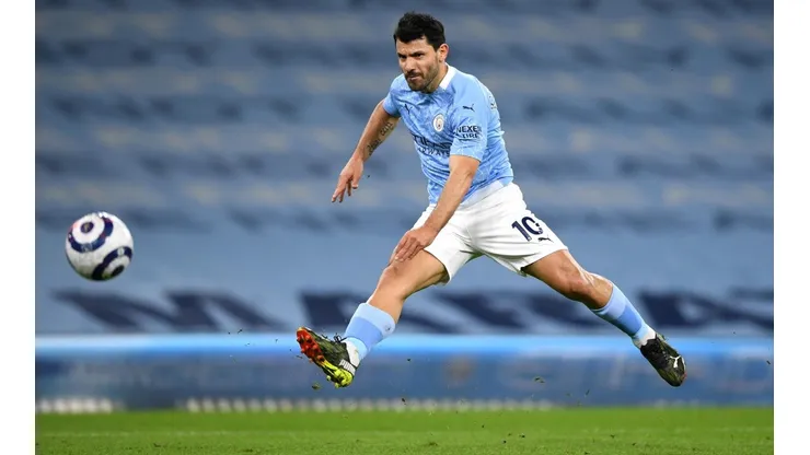 Sergio Agüero mostró su enfado con sus compañeros del Manchester City.