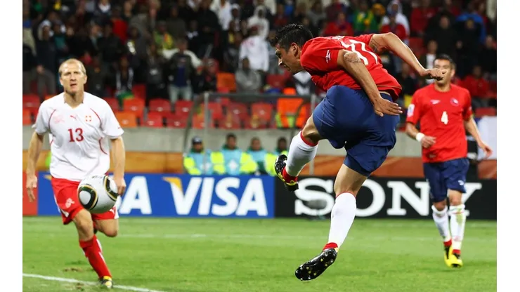 Mark González durante el Mundial 2010 con la Selección Chilena.