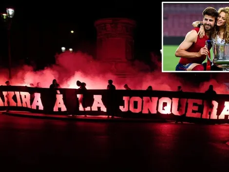 PSG condena violento lienzo de hinchas contra Shakira
