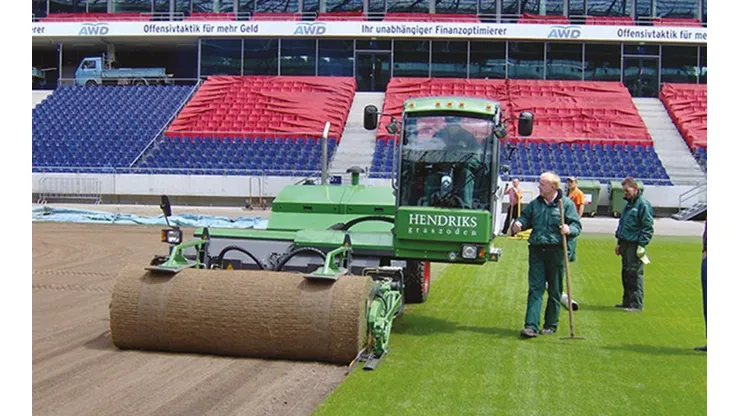 Hendriks Graszoden es una empresa que regularmente provee el pasto en grandes competiciones europeas