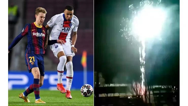 Hinchas del PSG interrumpieron el descanso del Barcelona