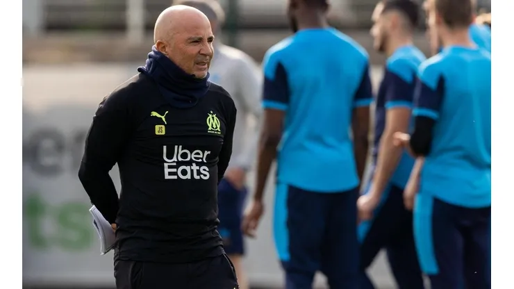 Jorge Sampaoli dirigió su primera práctica como entrenador del Olympique Marsella.