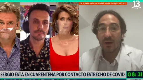 Sergio Lagos animando "Bienvenidos" desde su casa.