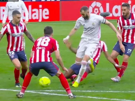Video: ¡Golazo! Benzema le da un baile a la defensa del Atlético