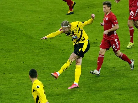 Doblete de Haaland a los 8' del clásico entre el Dortmund y Bayern