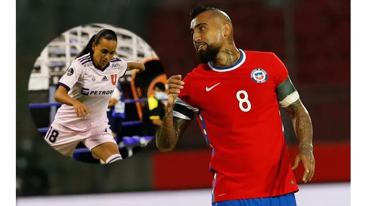 Vidal y su apoyo a la U en la Copa Libertadores Femenina.