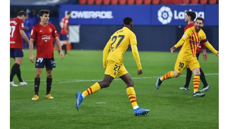 Barcelona derrotó al Osasuna con dos asistencias de Lionel Messi.