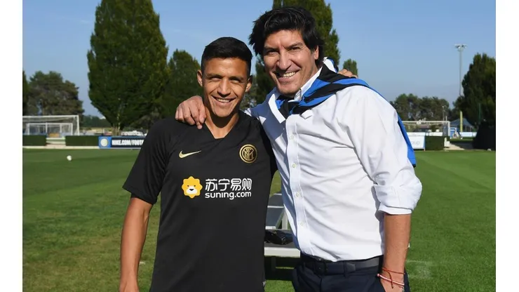 Alexis Sánchez e Iván Zamorano, dos chilenos que vibran con el Inter de Milán.