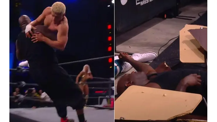 Shaq cayó durísimo desde el ring
