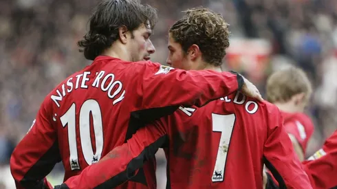 Van Nistelrooy y Cristiano Ronaldo en su etapa en el Manchester United.