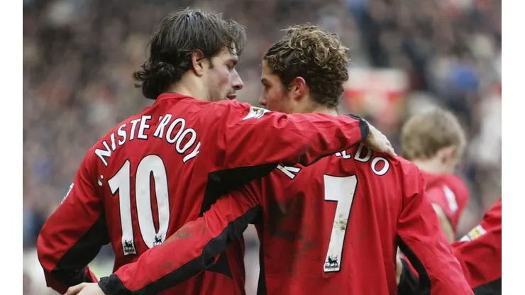 Van Nistelrooy y Cristiano Ronaldo en su etapa en el Manchester United.