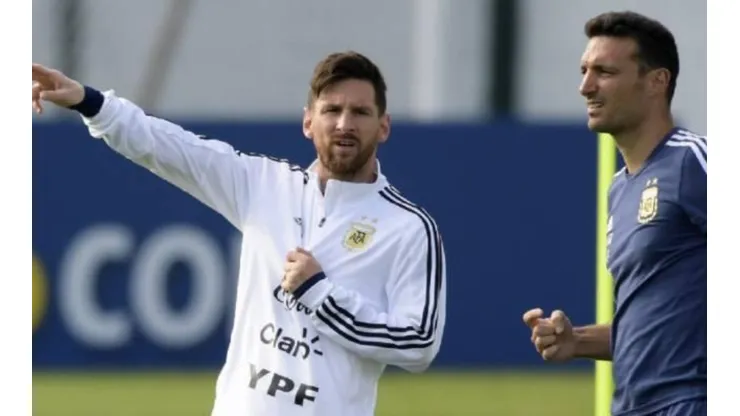 Scaloni habla de Messi