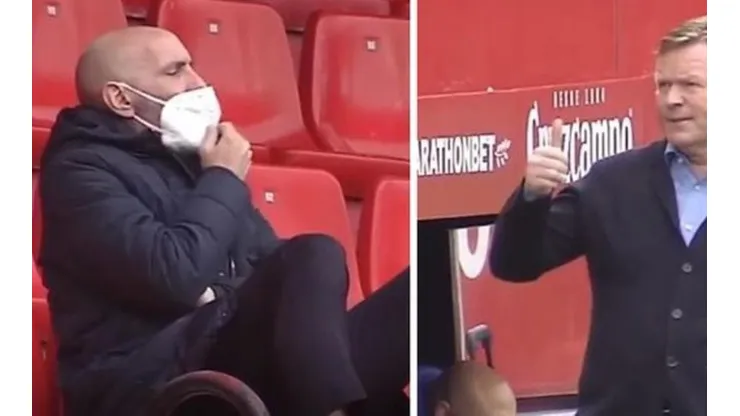 El entrenador del Sevilla, Monchi, trató de llorón a su colega del Barcelona, Ronald Koeman