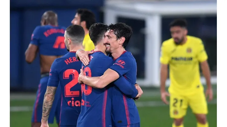 El Atlético celebra la victoria ante el Villarreal