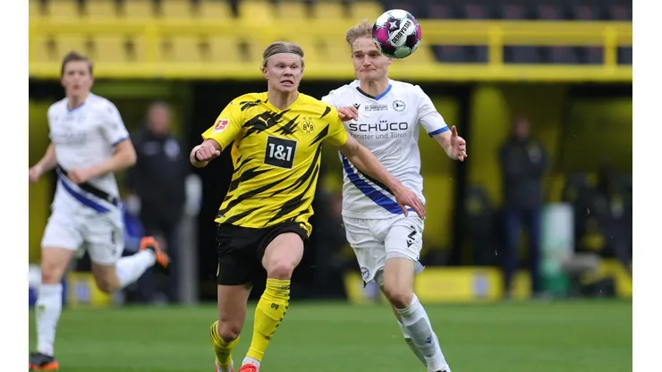Haaland no marcó, pero asistió en la goleada del Dortmund