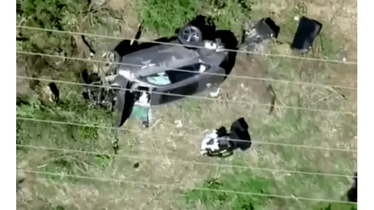 Así quedó el auto de Tiger Woods tras el accidente