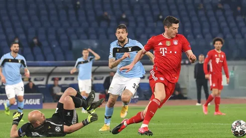 Robert Lewandowski marcó ante la Lazio.