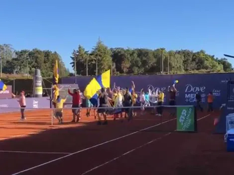 Challenger de Concepción interrumpido por invasión de hinchas de fútbol
