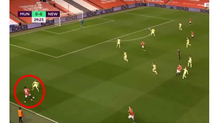 Rashford marcó un golazo frente al Newcastle