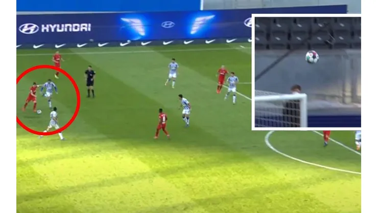 El golazo de larga distancia de Sabitzer