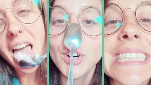 Denise Rosenthal no dejó en paz el yogurt mientras explicaba su visión del 14 de febrero.