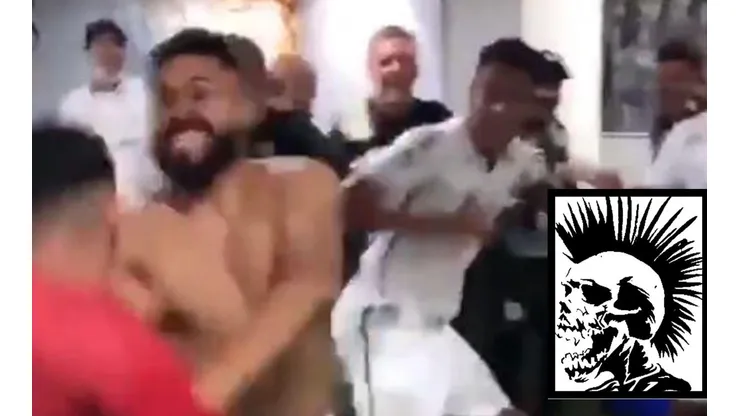El mosh de los jugadores del Santos