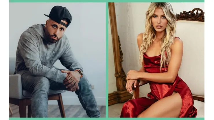 Nicky Jam y su ahora ex novia Cydney Moreau.