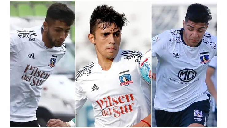 Jeyson Rojas, Pablo Solari y Williams Alarcón, parte de la patrulla juvenil de Colo Colo.