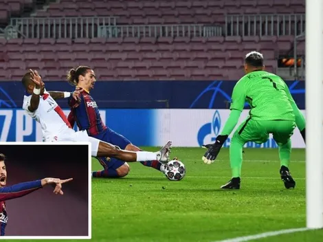 Piqué estalla contra Griezmann en la caída del Barça vs PSG