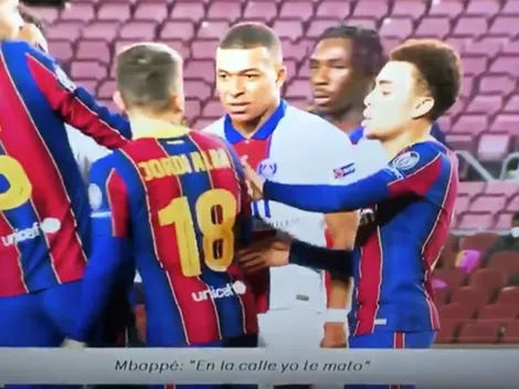 Mbappé a Jordi Alba en perfecto español: "En la calle yo te mato"