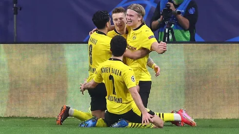 Haaland marcó un doblete en Sevilla