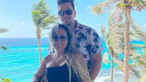 Nano Calderón junto a Rebeca Naranjo en sus vacaciones en el Caribe.