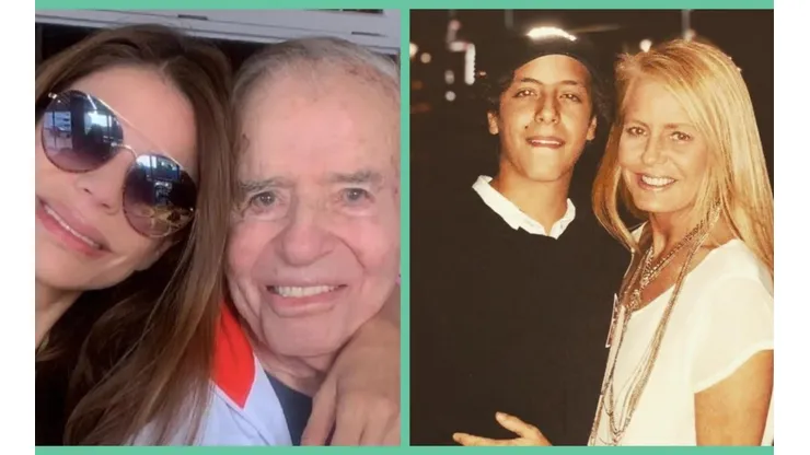 Zulemita junto a su padre Carlos Menem y Máximo Menem Bolocco junto a su madre.