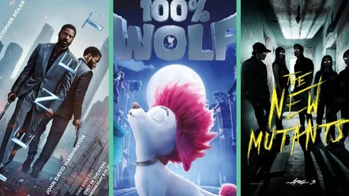 "Tenet", "100% Lobo" y "The New Mutants" son algunos de los estrenos para la reapertura de los cines chilenos hoy.