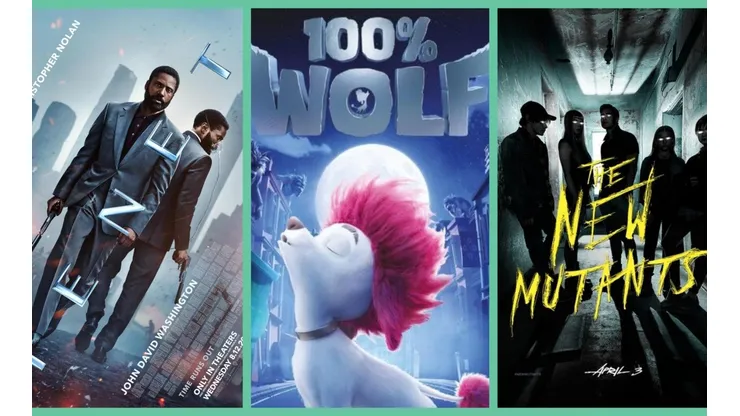 "Tenet", "100% Lobo" y "The New Mutants" son algunos de los estrenos para la reapertura de los cines chilenos hoy.