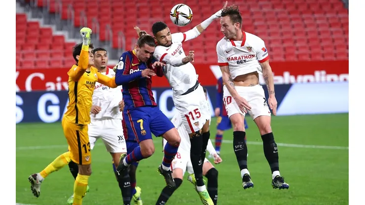 Sevilla le ganó 2-0 al Barcelona en la primera semifinal de la Copa del Rey