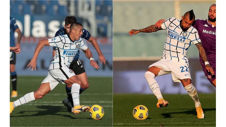 Alexis Sánchez y Arturo Vidal aparecen con opciones de titularidad para el encuentro entre Inter y Lazio este fin de semana