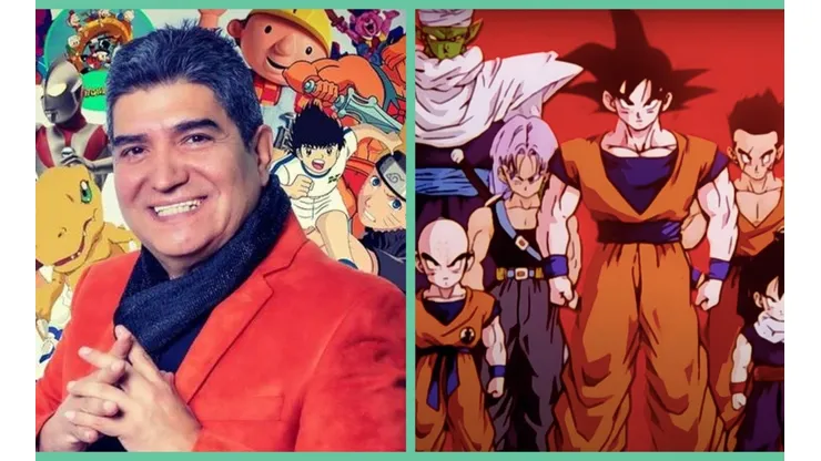Ricardo Silva y los personajes con que trabajó en su carrera, entre ellos Dragon Ball Z.