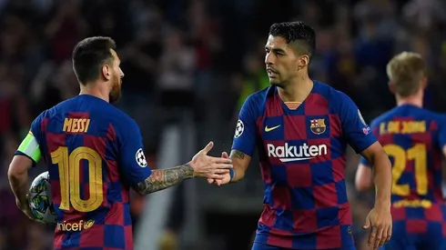 Luis Suárez y Lionel Messi en el Barcelona
