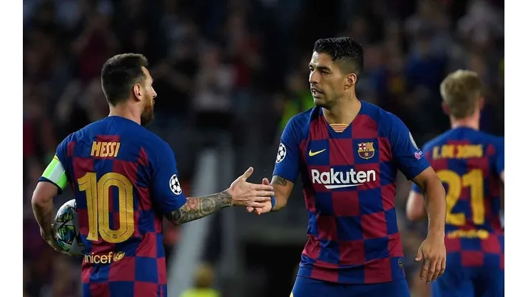Luis Suárez y Lionel Messi en el Barcelona
