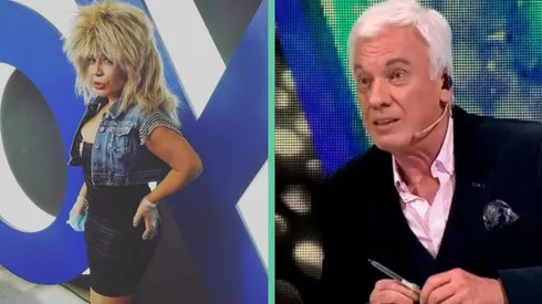 Victoria González, la imitadora de Tina Turner, y el jurado de "Yo Soy" Antonio Vodanovic.