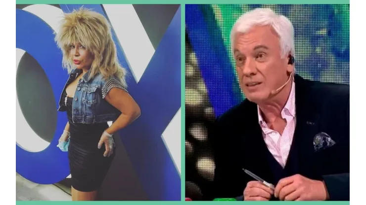 Victoria González, la imitadora de Tina Turner, y el jurado de "Yo Soy" Antonio Vodanovic.