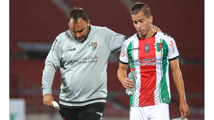 Agustín Farías junto a José Luis Sierra en Palestino