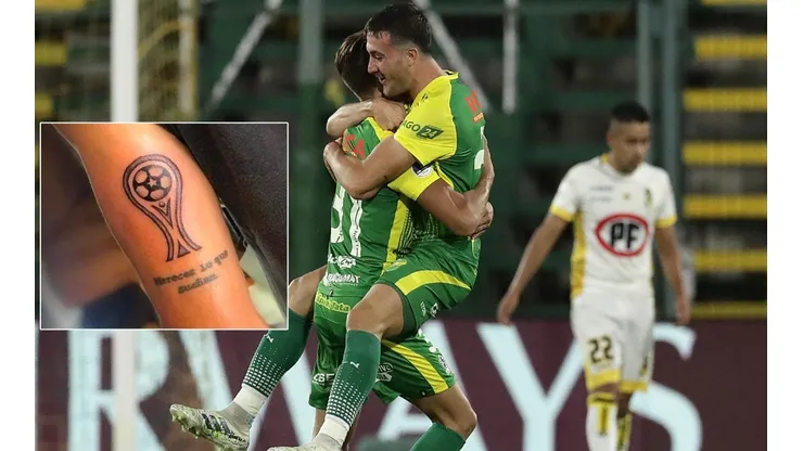 Pizzini se tatuó la Copa Sudamericana