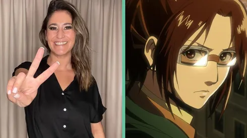 Belén Mora junto a Hange Zöe de "Shingeki No Kyojin".