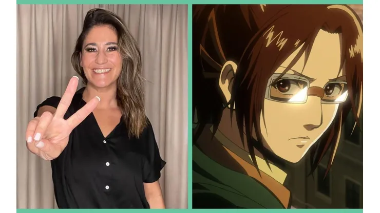 Belén Mora junto a Hange Zöe de "Shingeki No Kyojin".