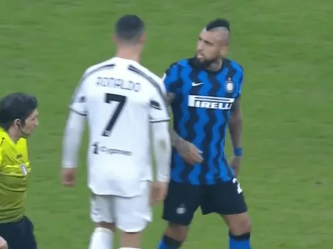 ¡Se calentaron! El fuerte cruce entre Vidal y Cristiano Ronaldo