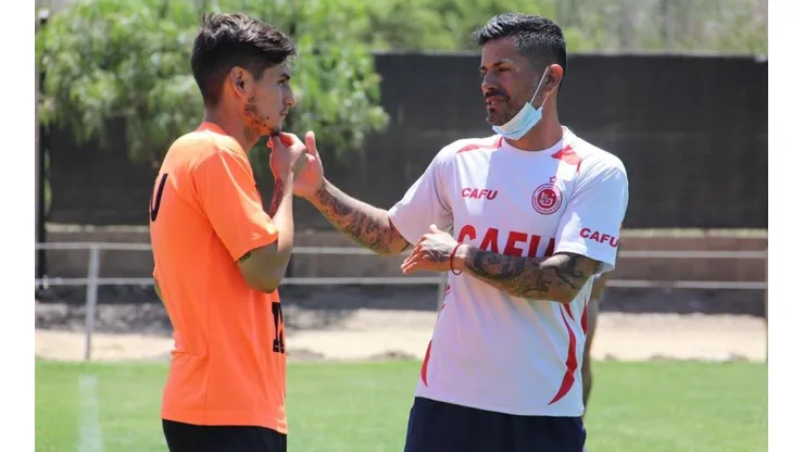 Jorge Acuña en el entrenamiento de San Felipe