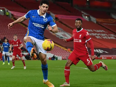 Liverpool cae ante Brighton y se aleja de la lucha por la Premier