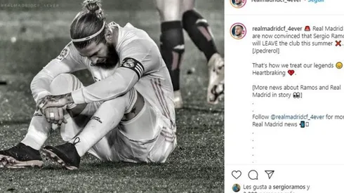 El like de Sergio Ramos a críticas al Real Madrid